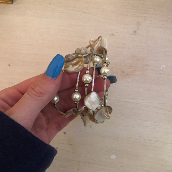 gold sea shell wrap around bracelet! - Picture 2 of 2